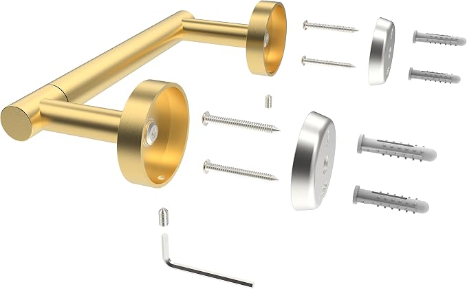 Gold Toilet Paper Holder SUS304 Stainless Steel Double Post Pivoting Toilet - Image 5