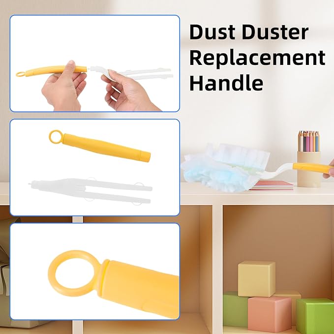 Duster Handle Compatible with Swiffer Duster, Replacement Extendable Dusters - Image 3