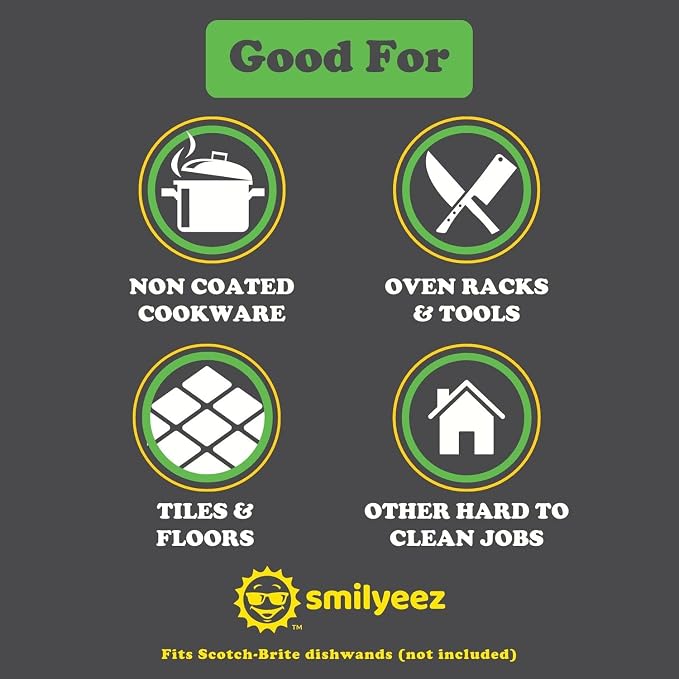 Smilyeez No-Plastic Heavy Duty Green Sponge Refill - Image 6