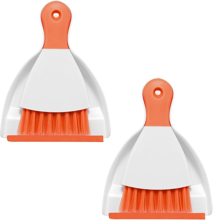NACENA Mini Dustpan and Brush Set 2 Pack, Small Broom and Dustpan Set Dust Pan by NACENA