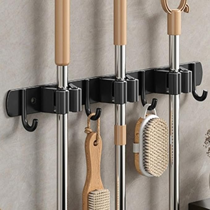 Wall Mount Mop and Broom Holder – Heavy Duty SUS304 Stainless Steel Organizer - Image 3
