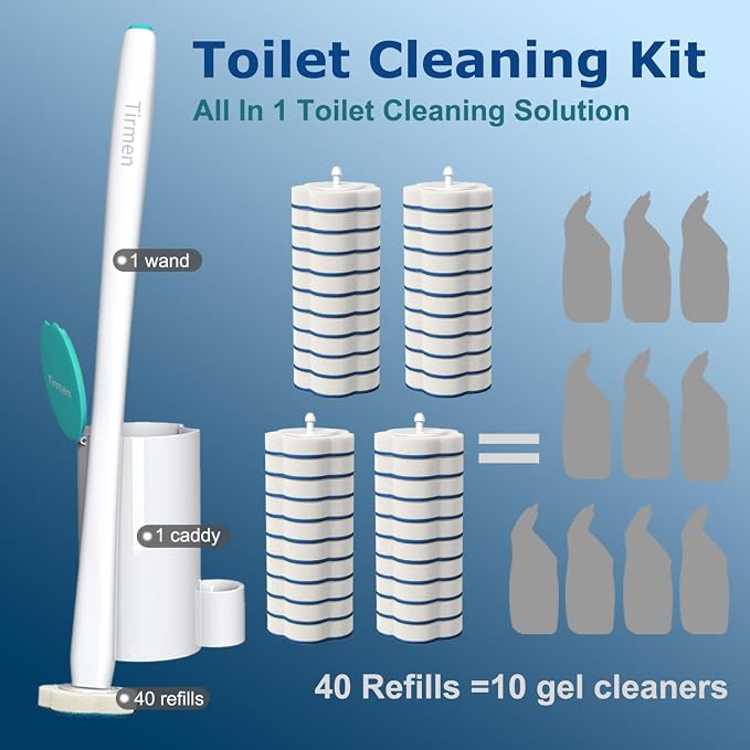 Disposable Toilet Brush: Toilet Bowl Brush and Holder Set - Image 3