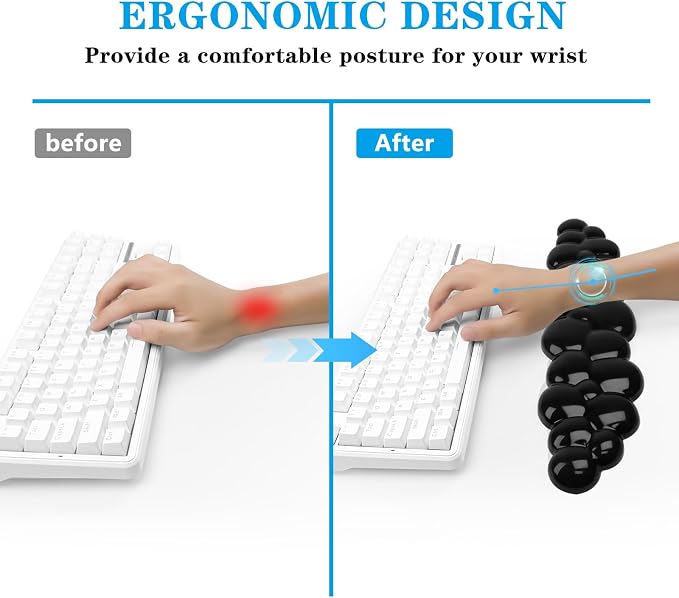 Gel Cloud Keyboard Wrist Rest, Cute Wrist Support and Arm Support Keyboard Rest - Image 2