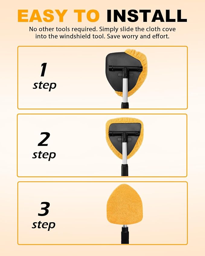 5 Pack Microfiber Pads for Windshield Cleaner Tool – Washable Windshield - Image 5