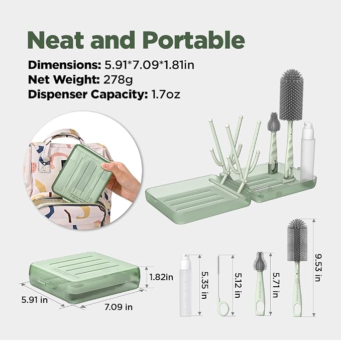 Travel Bottle Brush, Travel Bottle Cleaner Kit - Image 6