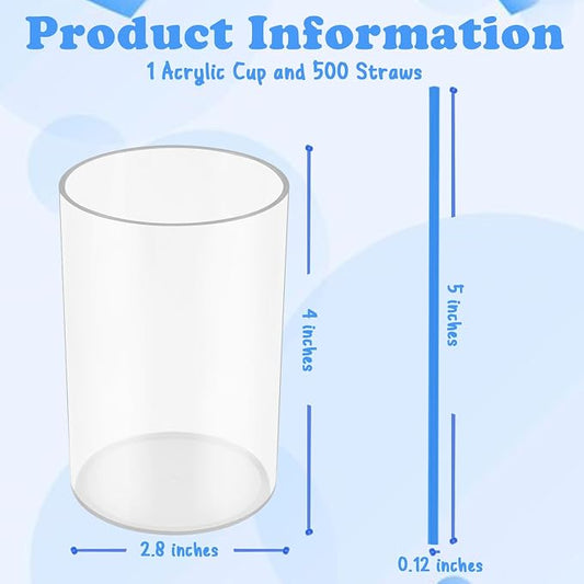 500 Pcs Royal Blue Coffee Stir Sticks Set Acrylic Coffee Stirrers Holder Dark - Image 2