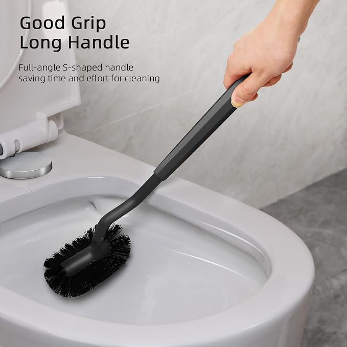 HAMITOR Toilet Bowl Brush Holder Set: Bathroom Deep Cleaning Toilet Cleaner - Image 5