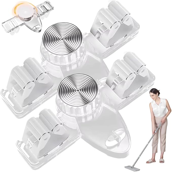 Broom and Mop Holder Wall Mount 2PCS Suction Cup Organizer by Unknown