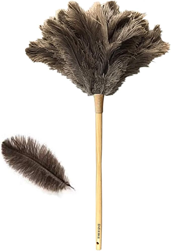 Feather Dusters for Cleaning, Feather Duster Ddzmz Fluffy Natural Genuine by DDZMZ