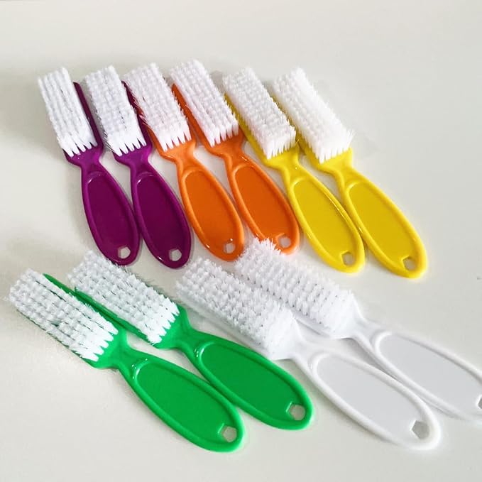 10 Pcs Handle Grip Cleaning Brushes, Hand Fingernail Nail Scrub Manicure Brush - Image 5