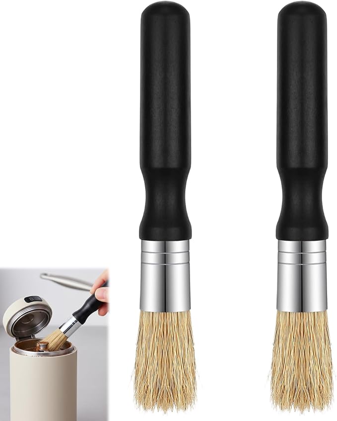 2 PCS Coffee Grinder Cleaning Brush, Natural Wooden Handle and Bristles by Unknown
