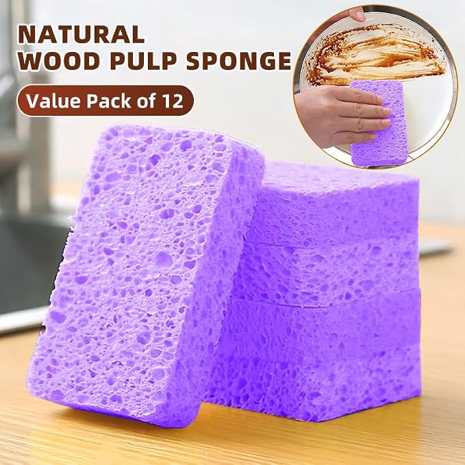 12 - Pack Non-Scratch Scrub Sponges - Sponges - Image 4