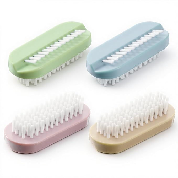 4 Pack Nail Brush for Cleaning Fingernails, Two Sided Fingernail Scrub Brush by Unknown
