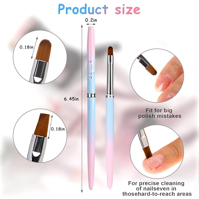 Sliverdew Nail Polish Clean Up Brush, Finger Nail Cleaning Brushes - Image 7