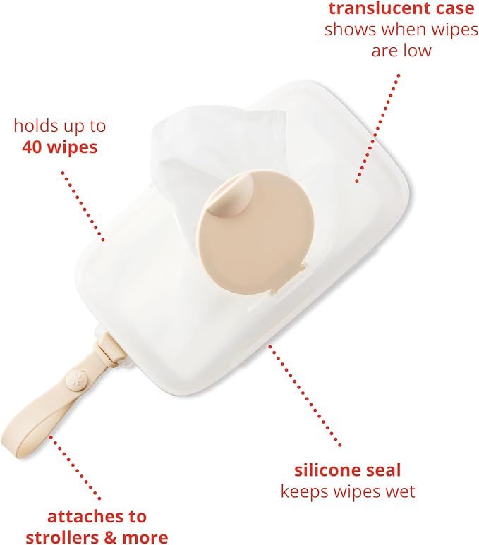 Skip Hop Baby Wipes Dispenser Case, Holds Up to 40 Wipes, Grab & Go Travel Wipe - Image 3
