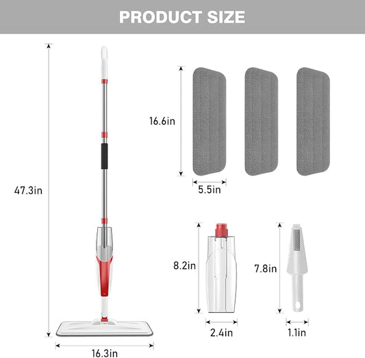 nacena Spray Mop for Floor Cleaning, Dust Mop - Image 2