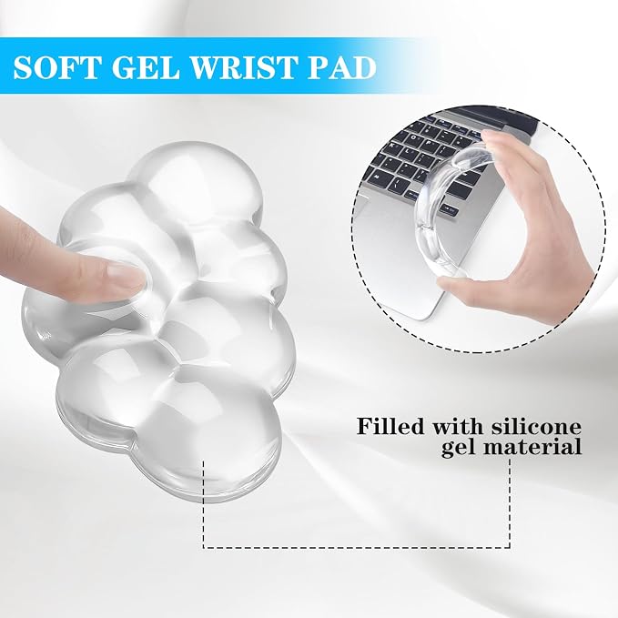Gel Cloud Mouse Wrist Rest, Cute Wrist Support and Arm Support - Image 3