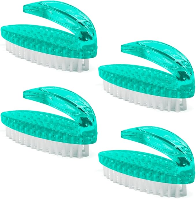 Handle Grip Nail Brush for Cleaning Fingernails Hands & Under Nails, Stiff by AMERWASHPLUS