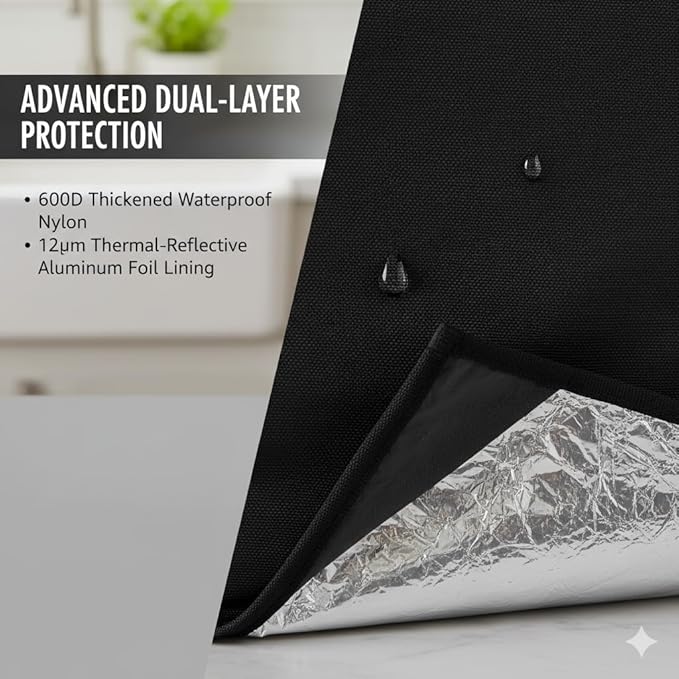 Heat-Resistant Dust Proof Waterproof Oven Cover Compatible with Breville BOV900BSS Smart Oven Air Fryer Pro 1:1 Fit for Farberware 1.1 CuFt Microwaves