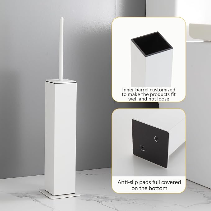 Toilet Brush and Holder Floor Standing, Bathroom Toilet Brush, Freestanding - Image 5