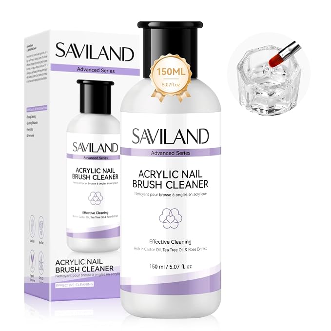 SAVILAND Advanced Acrylic Brush Cleaner: 3-Minute Deep Clean & Conditioning by SAVILAND