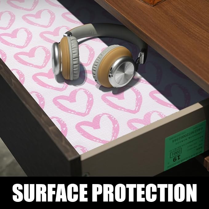 Heart Drawer Liner for Cabinets 16IN x 10FT, Shelf Liner Non-Adhesive and - Image 3