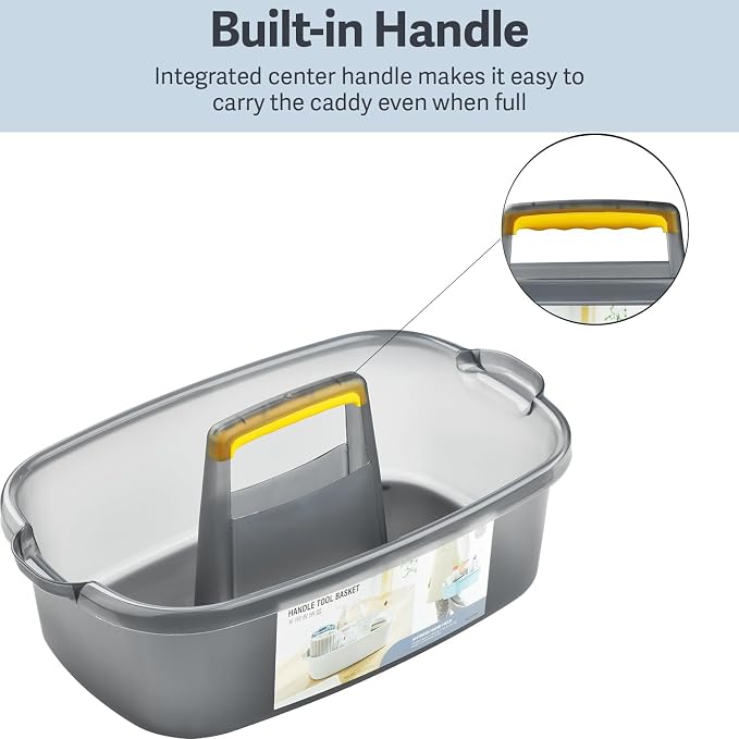Large Cleaning Caddy with Handle, Cleaning Tool Storage Basket Organizer - Image 2