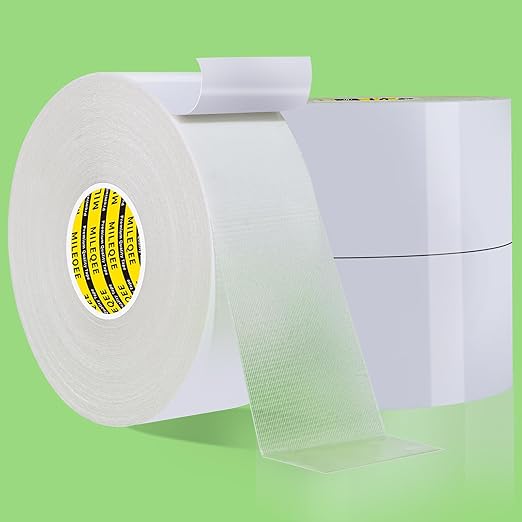 3Pack Double Sided Tape Heavy Duty, 2in x 66FT, Universal High Tack Strong Wall by MILEQEE