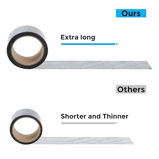 Black Window Screen Repair Tape, 2IN X 10FT Screen Repair Kit - Image 6