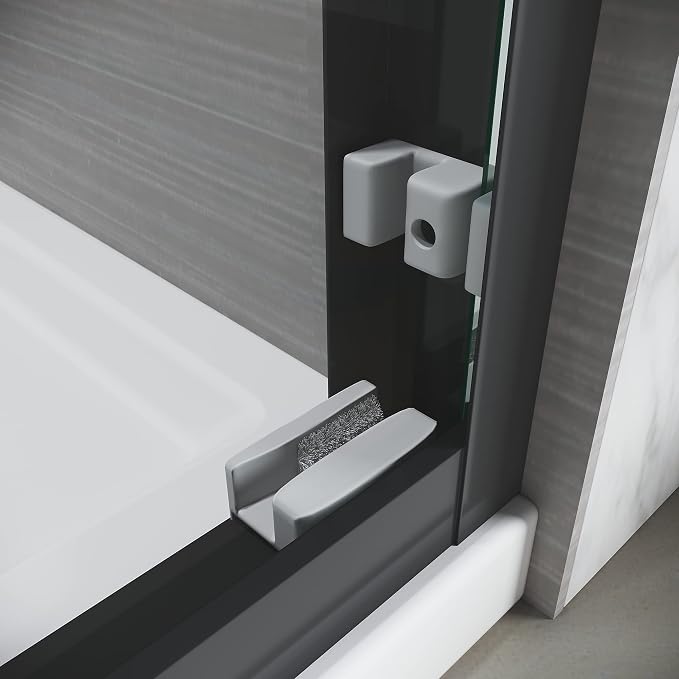 56-60" W x 72" H Adjustable Semi-Frameless Sliding Shower Door, Certified 3/8" - Image 4