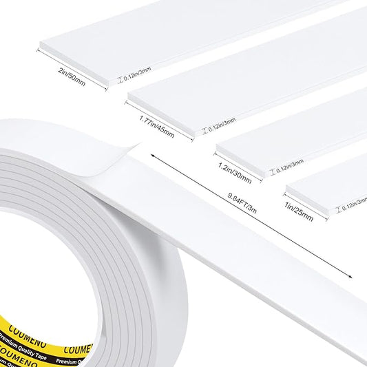 2 Pack Single-Sided Adhesive Foam Tape 1inX9.84FT Single-Sided Sealing Strip - Image 2