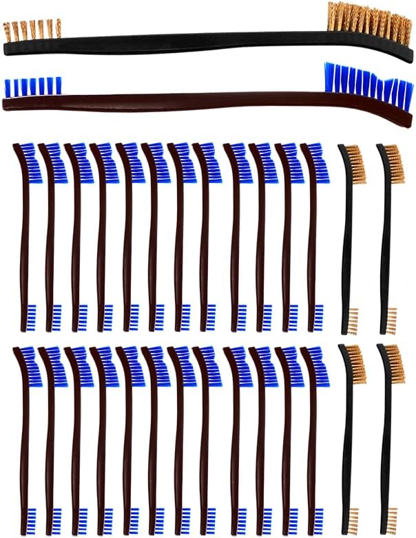 30 Pack Gun Cleaning Brushes Set Included:25 Nylon7-Inch Double-Ended Cleaning by HEORLD