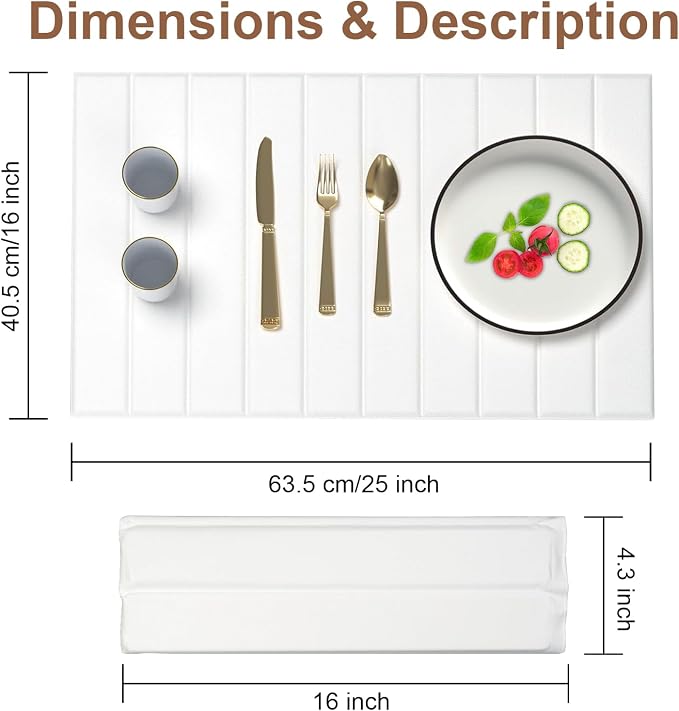 Large Stone Drying Mat for Kitchen Counter - Image 7