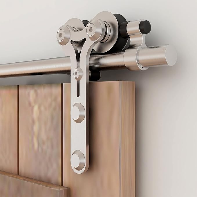 TSMST 6.6FT Sliding Barn Door Hardware Kit, Stainless Steel Heavy Duty Sturdy by TSMST