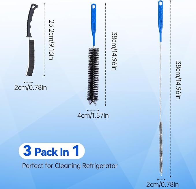 3 PCS Refrigerator Coil Cleaning Brush, Flexible Cleaner Brush Set - Image 6