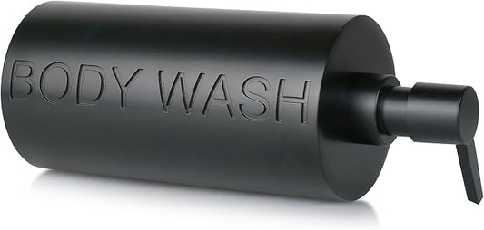 Matte Black Body Wash Dispenser Luxurious Refillable Pump Bottle - Image 2