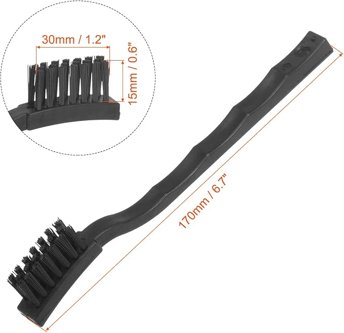 uxcell 4 Pcs Anti Static ESD Brush Portable Plastic Handle Nylon Lab Cleaning - Image 2