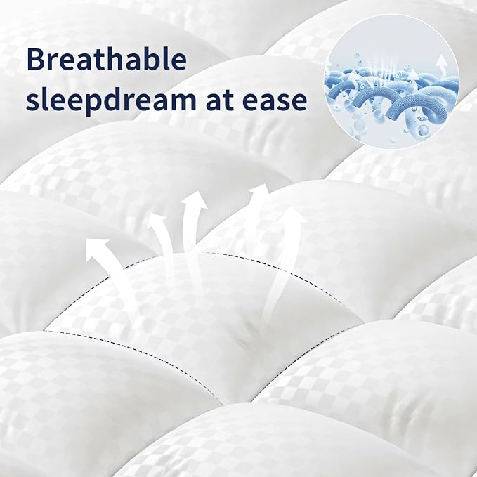 Mattress Topper Twin Extra Thick Mattress Pad Cover - Image 4