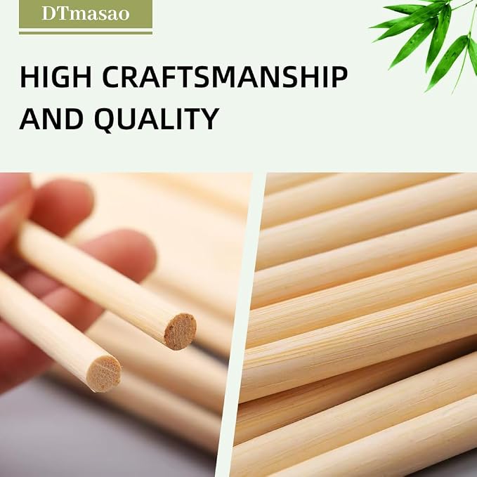 1/2 x 36 Inch 25 PCS Dowel Rods Wood Sticks Wooden Dowel Rods - Image 4