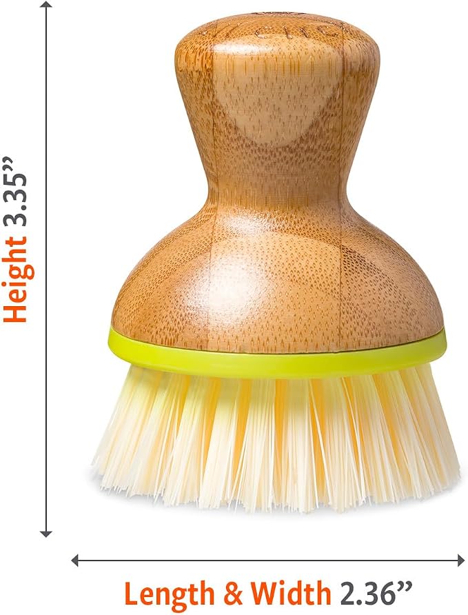 Full Circle Bubble Up Bamboo Dish Brush – Family Safe, - Image 8