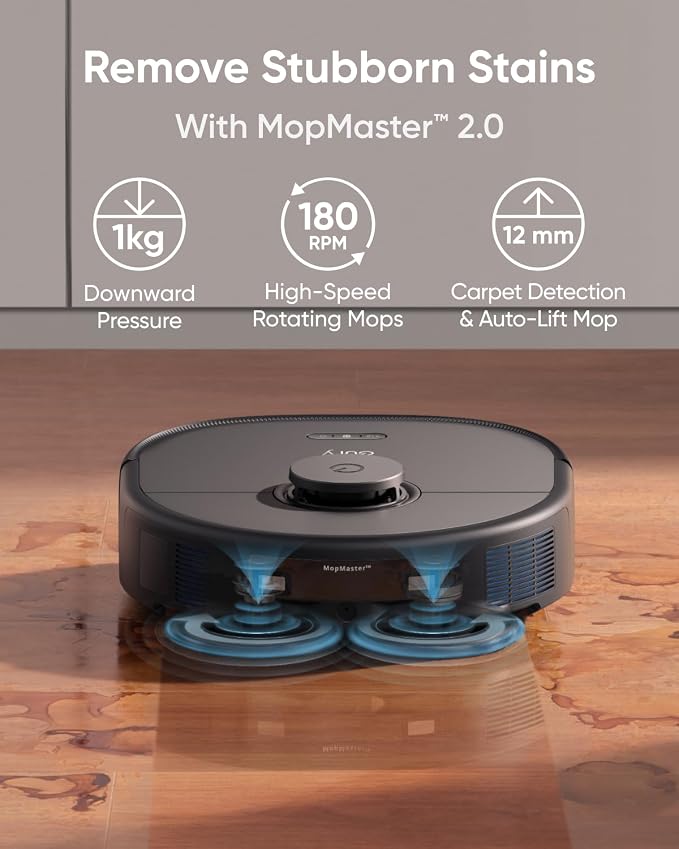 eufy X10 Pro Omni Robot Vacuum and Mop Combo, 000 Pa Suction, Dual Mops - Image 3