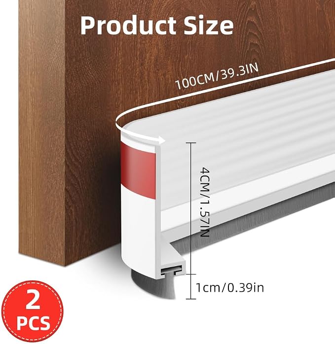 Ainiv 2 Pack Under Door Draft Stoppers - Image 2