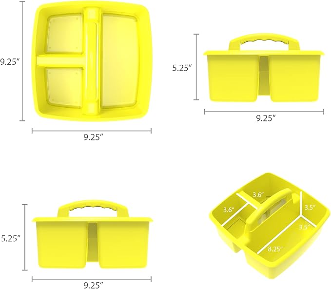 Storex 3-Compartment Small Caddy – Multipurpose Classroom Organizer - Image 9