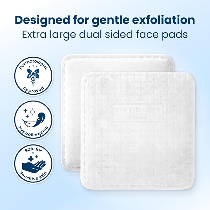 Clean Skin Club Clean² Pads 2.0 Guaranteed Not to Shed & Tear, Unique Triple - Image 4