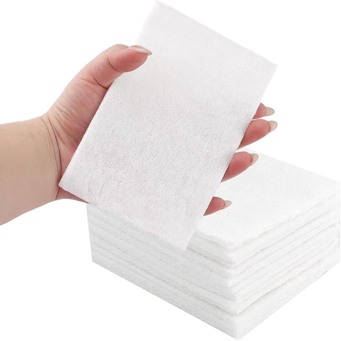 12PCS White Non Woven Pads & Non Scratch Scrubbing Pads 4x6 Inch Light Duty - Image 6