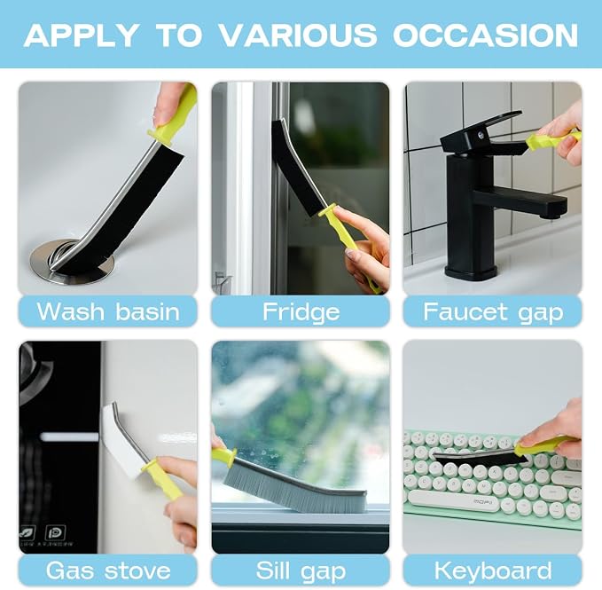 Hard Bristle Crevice Cleaning Brush Multifunctional Corners Gap Cleaning Brush - Image 3