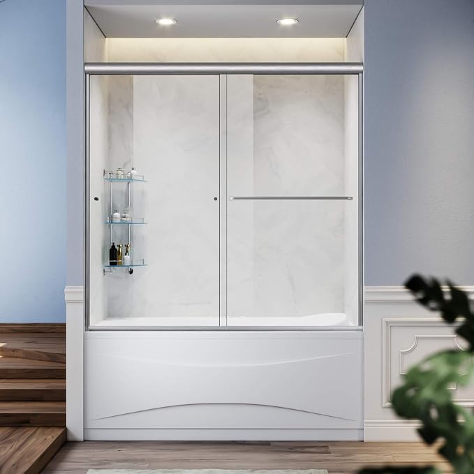 SUNNY SHOWER Glass Sliding Shower Door - Image 2