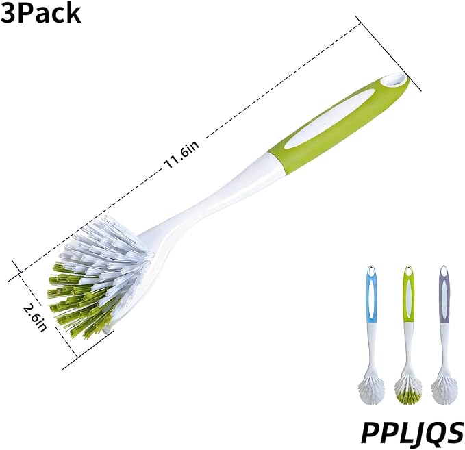 Dish Brush Scrub Brush with Handle - Image 2