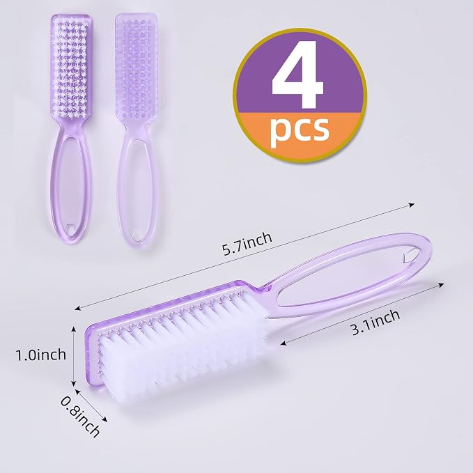 Yebeauty Nail Brush Fingernail Cleaner, 4 Pack Hand Scrub Cleaning Brush - Image 4