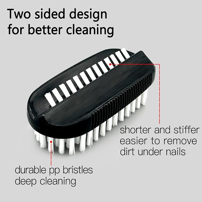 Nail Brush for Cleaning Fingernails Two Sided Hand Fingernail Scrub Brush Soft - Image 4